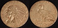 USA 5 Dollar 5 $ 1909 Indianer