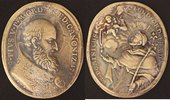 Vatikan Bronze-Medaille vergoldet Pius V. (1566-72)