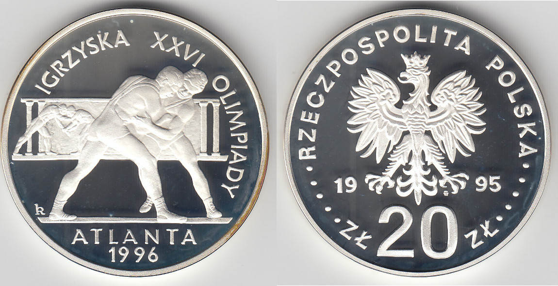 Polen Zloty Poland Silver Commemorative Olympics Atlanta