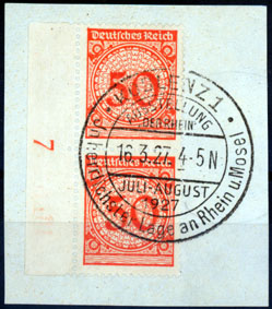 X Pfennig Deutsches Reich Mi Nr W Freimarken