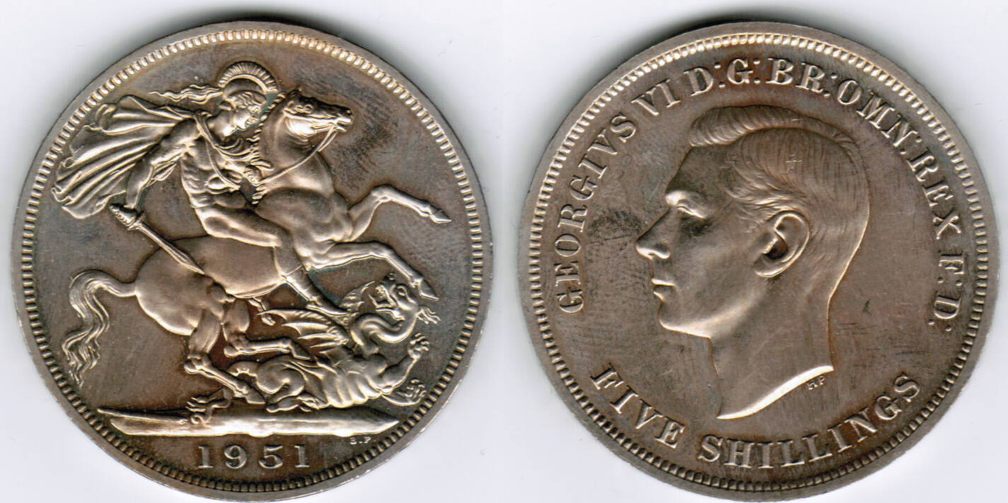 Gro Britannien Crown Shillings Great Britain One Crown