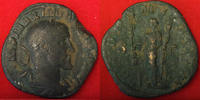 Römische Kaiserzeit - Maximinus I. Thrax. Sesterz AE-Sesterz des Maximinus I. Thrax. Rv: Fides , FIDES MILITVM / S-C