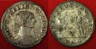 Römische Kaiserzeit - Aurelianus Antoninian B-Antoninian des Aurelianus Rv: Aurelianus empfängt Kranz, RESTITVT OBIS / KAA