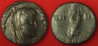 Römische Kaiserzeit - Constantinus I. als Divus Kleinfollis AE-Kleinfollis des Constantinus I., Rv: verschleierter Kaiser, VN MR SMPLN