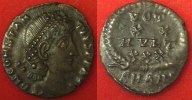Römische Kaiserzeit - Constantius II. Kleinfollis AE-Follis des Constantius II. Rv: im Lorbeerkranz: VOT/XX/MVLT/XXX Absch. SMANS