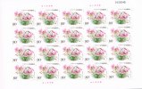 Volksrepublik China Michel-Nr. 3425-3428, Kleinbogensatz, "Lilien", Postfrisch