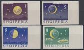 Albanien 1 Lek. - 11 Lek. (4 Werte) Albanien, Michel-Nummer 844 - 847, die vier Mondphasen (II), Postfrisch