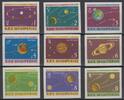 Albanien 1 Lek. - 9 Lek. (9 Werte) Albanien, Michel-Nummer 902 - 910, Planeten im Sonnensystem (I), Postfrisch