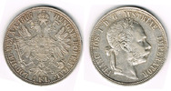 Österreich 1 Florin austria, franz joseph I. silver florin 1887, like scan