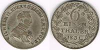 Altdeutschland - Hessen-Kassel 1/6 Taler Sechstel-Taler, Wilhelm II., Kursmünze, Erhaltung siehe Scan!