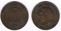 Frankreich 10 Centimes Frankreich, 10 Centimes, 1853 BB, Napoleon III., Erhaltung siehe Scan!