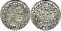USA 1/4 Dollar Viertel-Dollar Kursmünze 1902, Charles E. Barber, Erhaltung siehe Scan!