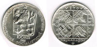 Tschechoslowakei 100 Kronen czechoslovakia, silver coin "prague philatelic exhibition"