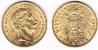 Deutsches Kaiserreich - Preußen 20 Mark Preussen, 20 Mark 1912 J, Wilhelm II., 900er Gold, 7,16 g Fein, siehe Scan