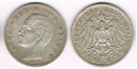 Kaiserreich - Bayern 5 Mark Deutsches Kaiserreich, Bayern, König Otto, 5 Mark 1901 D, Silber!