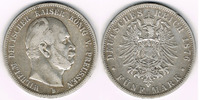 Preußen 5 Mark Preußen 5 Mark 1876 B, Wilhelm I., Erhaltung siehe Scan!