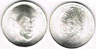 Tschechoslowakei 50 Kronen czechoslovakia, silver coin "Janko Jesensky", 50 Korun