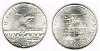 Tschechoslowakei 50 Kronen czechoslovakia silver coin "steamship bohemia" 50 Korun, uncirculated