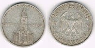 Drittes Reich 5 Reichsmark Drittes Reich, 5 Reichsmark 1934 J, Garnisonskirche mit Datum 21. März 1933!