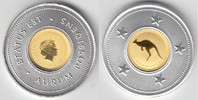 Australien 2 Dollars australia gold coin, 2 Dollars, kangaroo, like scan