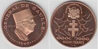 Tschad 10000 Francs Tchad, 10000 Francs Essay (Essai) coin, Charles de Gaules 1960, like scan