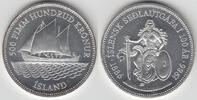 Island 500 Kronur iceland silver coin 1986, 500 Kronur "Sailship", like scan