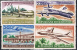 Dahomey 4 Werte (100FR - 500FR) 4 Marken Inbetriebnahme des Flughafens von Cotonou