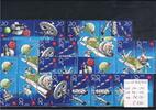 DDR 33 Stück Sowjetische Weltraumflüge, 14 Zusammendruckkombinationen, WZd 240-243