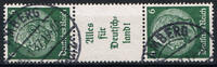 Deutsches Reich 1 Wert Deutsches Reich, Mi.-Nr. S 142, Zusammendruck, Hindenburg,