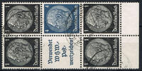 Deutsches Reich 4 Werte Deutsches Reich, Mi.-Nr. S 170 + S 174, Zusammendruck, Hindenburg,