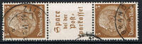 Deutsches Reich 2 Werte Deutsches Reich, Mi.-Nr. S 178, Zusammendruck, Hindenburg,