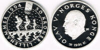 Norwegen 50 Kronen Norwegen 50 Kronen 1994, Olympia Lillehammer \\\'94 - Skifahren, PP.