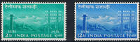 Indien 2 - 12 Annas (2 Werte) Michel-Nr. 230 - 231, 100 Jahre Indische Telegraphie, Postfrisch