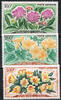 Kongo (Brazzaville) 100 - 500 Francs Michel-Nr. 9 - 11, Blumen, Postfrisch