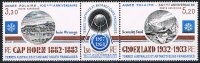 Französische Gebiete in der Antarktis 25 - 30 Francs (2 Werte) Michel-Nr. 33 - 34, "Start des ersten französischen Satelliten", Postf