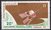 Französisch-Polynesien 20 Francs Michel-Nr. 54, "Start des französischen Satelliten D 1", Postfrisch.