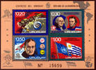 Uruguay 1 Block Uruguay, Mi-Nr. Bl. 26 (1359-62), Weltraummotiv Am-sowj. Raumfahrt
