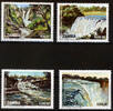 Zambia 4 Marken Zambia, Mi-Nr. 619-22, Naturmarken Wasserfälle