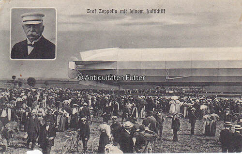 Deutsches Reich O J Ansichtskarte Postkarte Graf Zeppelin Mit