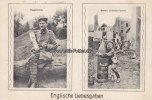 Deutsches Reich Ansichtskarte/Postkarte/Englische Liebesgaben/Fliegerbombe./Granate schwersten..