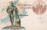 Wilhelmshöhe/Kassel Ansichtskarte/Postkarte/Gruss v. Herkules Wilhelmshöhe
