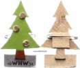 Drittes Reich WHW/Weihnachtsmotive/Weihnachtsbaum,Holzabzeichen,mit Pappschild,und...