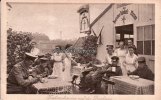 Deutsches Reich Ansichtskarte/Postkarte/Bahnhofs-Mission/Frühstückspause auf der Durchreise