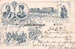 Hanau a/M. Litho/Gruss aus der Ulanenkaserne Hanau a/M.