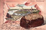 Dortmund Litho/Gruss aus Dortmund./Hafen Ansicht.