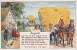 Deutsches Reich Werbekarte/Ansichtskarte/Bauernregel mit Reklame für die Düngung mit Kali/August