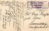 Deutsches Reich Ansichtskarte mit Marine-Feldpoststempel/Vorne S.M.S.Bremen geschützter Kreuzer