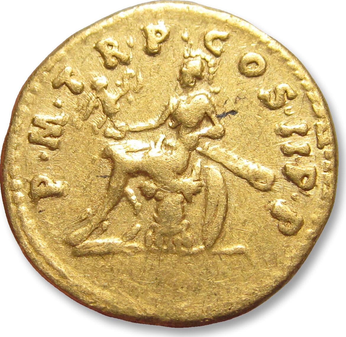 ROMAN EMPIRE AV Gold Aureus 98 99 A D Trajan Trajanus Rome Mint