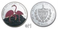 Kuba 50 Pesos (5 oz) Serie Fauna del Caribe - Flamingos