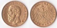 Deutschland, Zwanzig Mark, 1894, fvz., Kaiserreich,Gro&szlig;herzogtum Baden, 430,00 EUR 